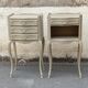 Pair of linen bedside