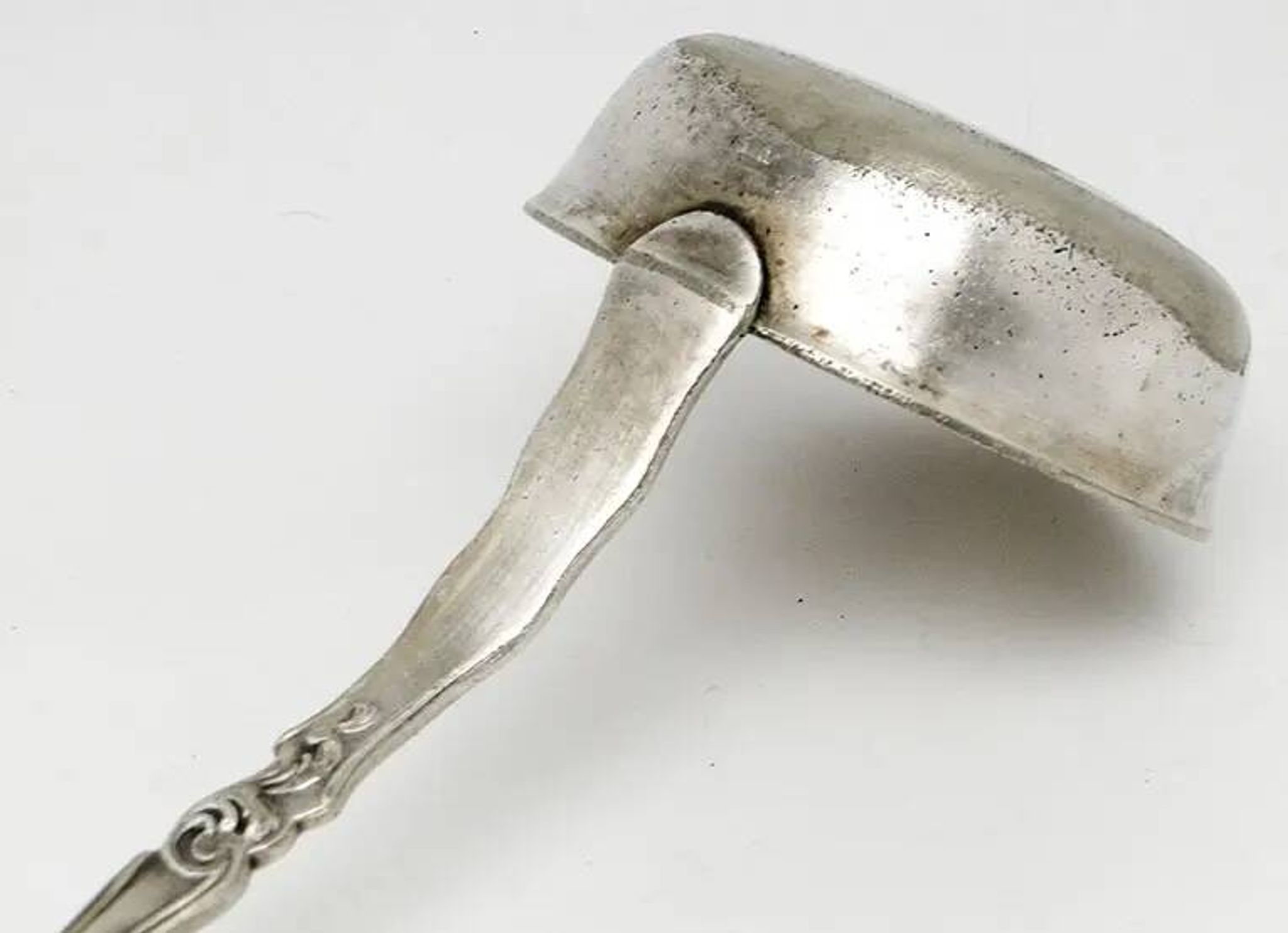 Borówka ladle, Art Nouveau / Art Deco, silver-plated brass, Norblin, Poland, 1920s