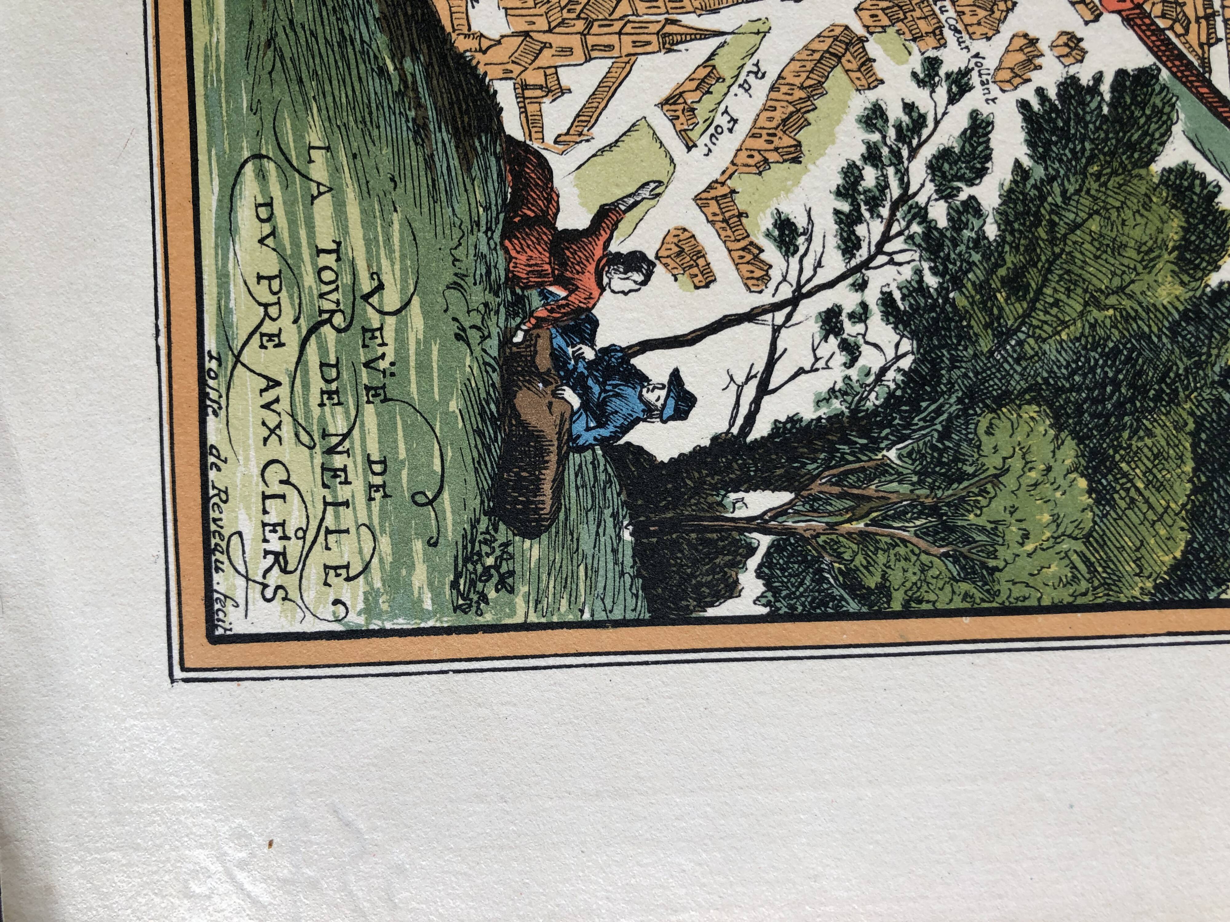 Ancient geography map of Paris