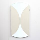 1970s wall mirror in white
