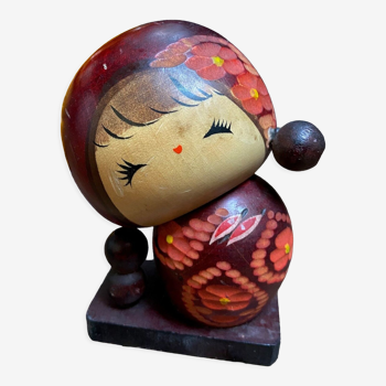 Poupée Kokeshi vintage japon Chie Tamura