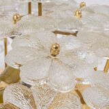 plafonnier fleur en verre Murano par Ernst Palme, Allemagne, années 1970