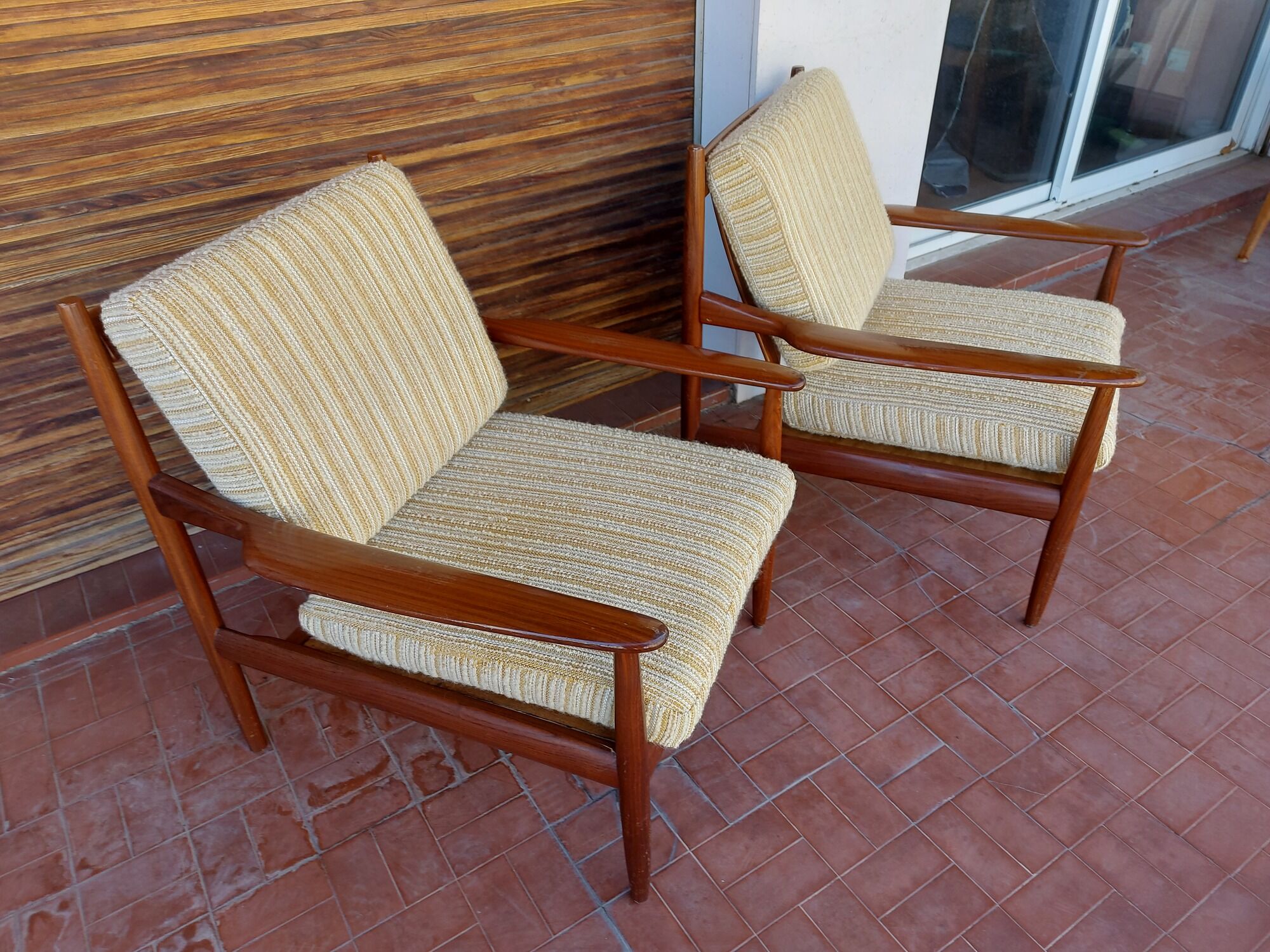 Scandinavian armchair Grete Jalk in teak, 50