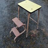 Yellow formica stool stepladder step