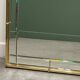 Vintage 1970s brass arched cathedral mirror – bevelled glass wall mirror