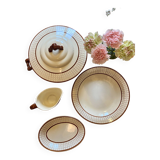 Lot of 4 vintage serving pieces from the Longchamp factory