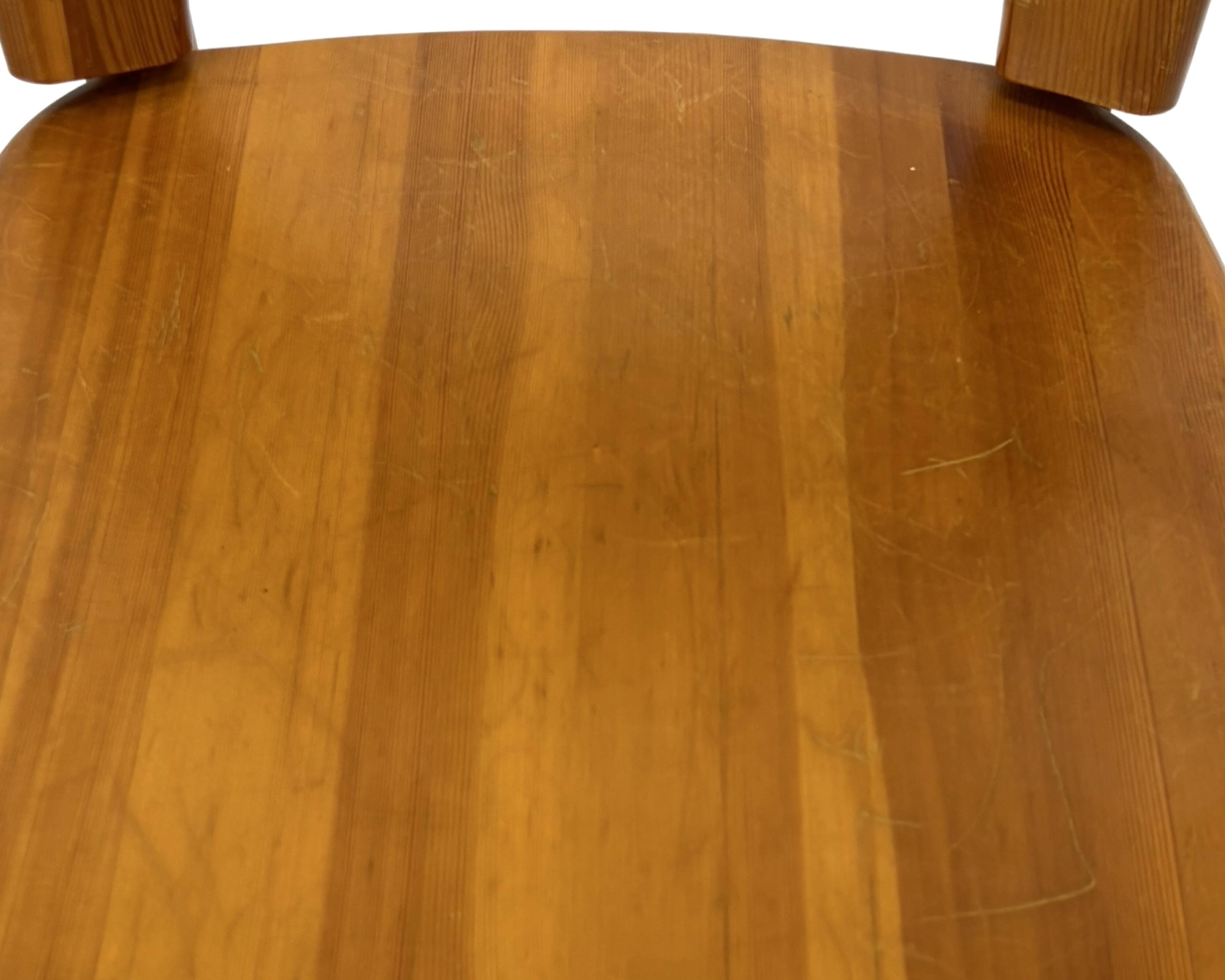 Vintage set of four pinewood chairs Rainer Daumiller minimalist design