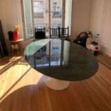 Knoll Saarinen table 244 cm green marble from the Alps
