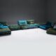 Stunning NAPALI 126 modular velvet sofa by the Bretz Brothers for Bretz Germany