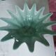 Opalescent glass bowl in the Murano style with a silver-plated metal base.