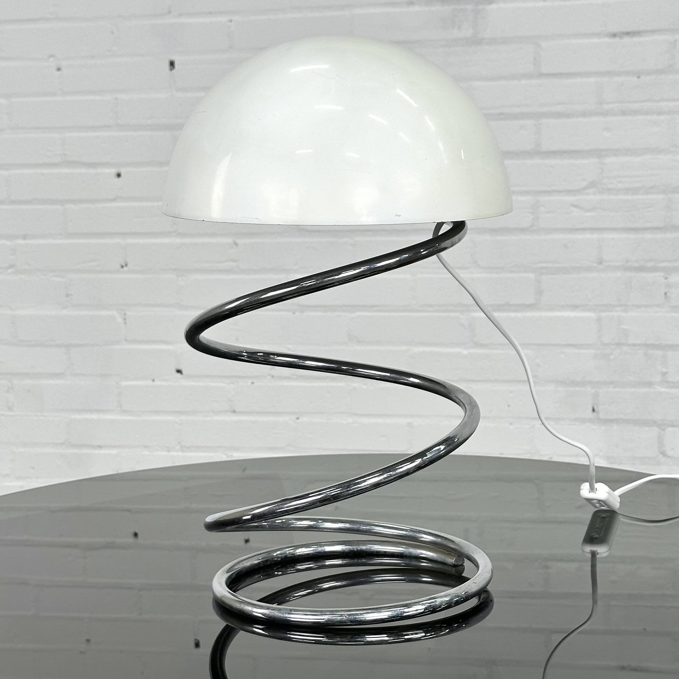Lampe de table spirale Space Age, Italie milieu XXème