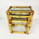 Set of 3 bamboo tables - modular, Germany, 1970s