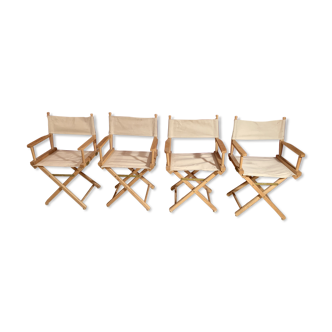 Lot 4 fauteuils pliants metteur en scène de cinéma