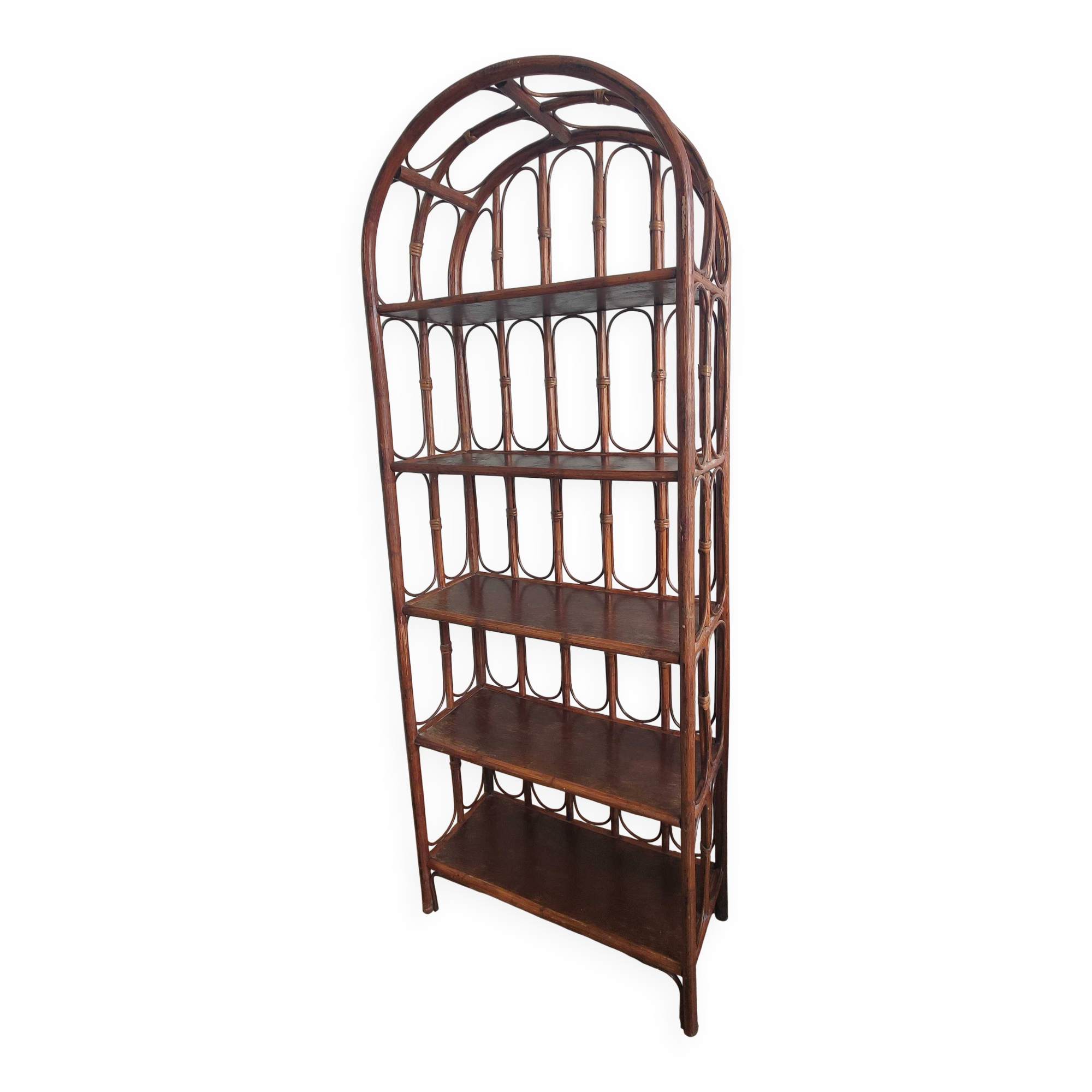 Rattan shelf