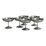 8 coupelles à glace en inox brillant