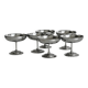 8 shiny stainless steel ice cream cups