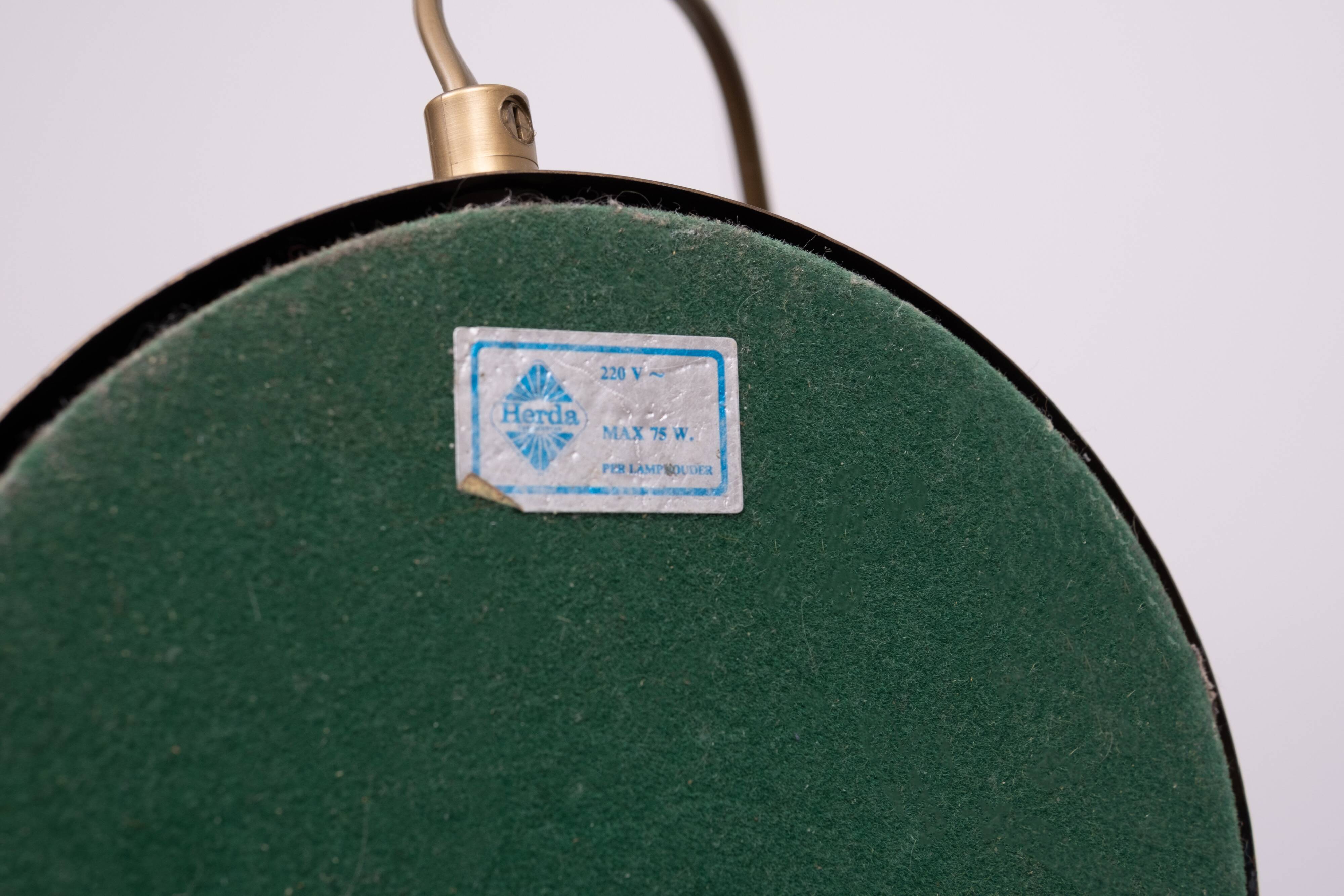 Herda Brass swing arm Desk Lamp 1980s