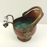 Copper pot cover and a pitcher-style brass handle