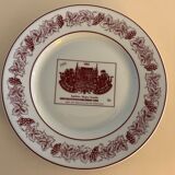 6 plates Limoges Grands Vins de Bordeaux and Châteaux du Médoc