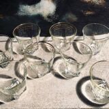 Vintage water or wine glasses with gold rims