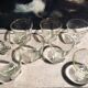 Vintage water or wine glasses with gold rims