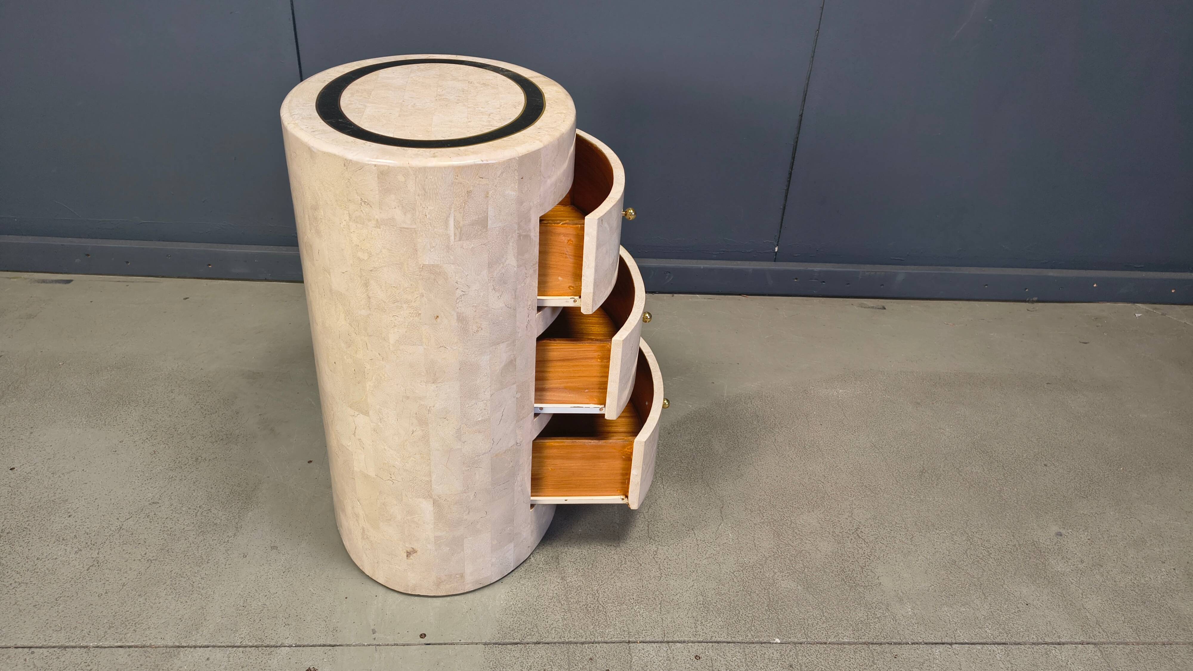 Tessellated stone chest of drawers by Maitland Smith, 1980s