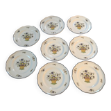 Lot de 8 assiettes Voeux Delft Saint Amand