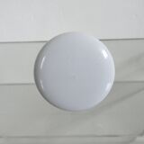 Set of 5 wall hooks, coat rack, white lacquered metal, new from old stock, 1980