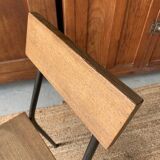 Wooden and metal school chair