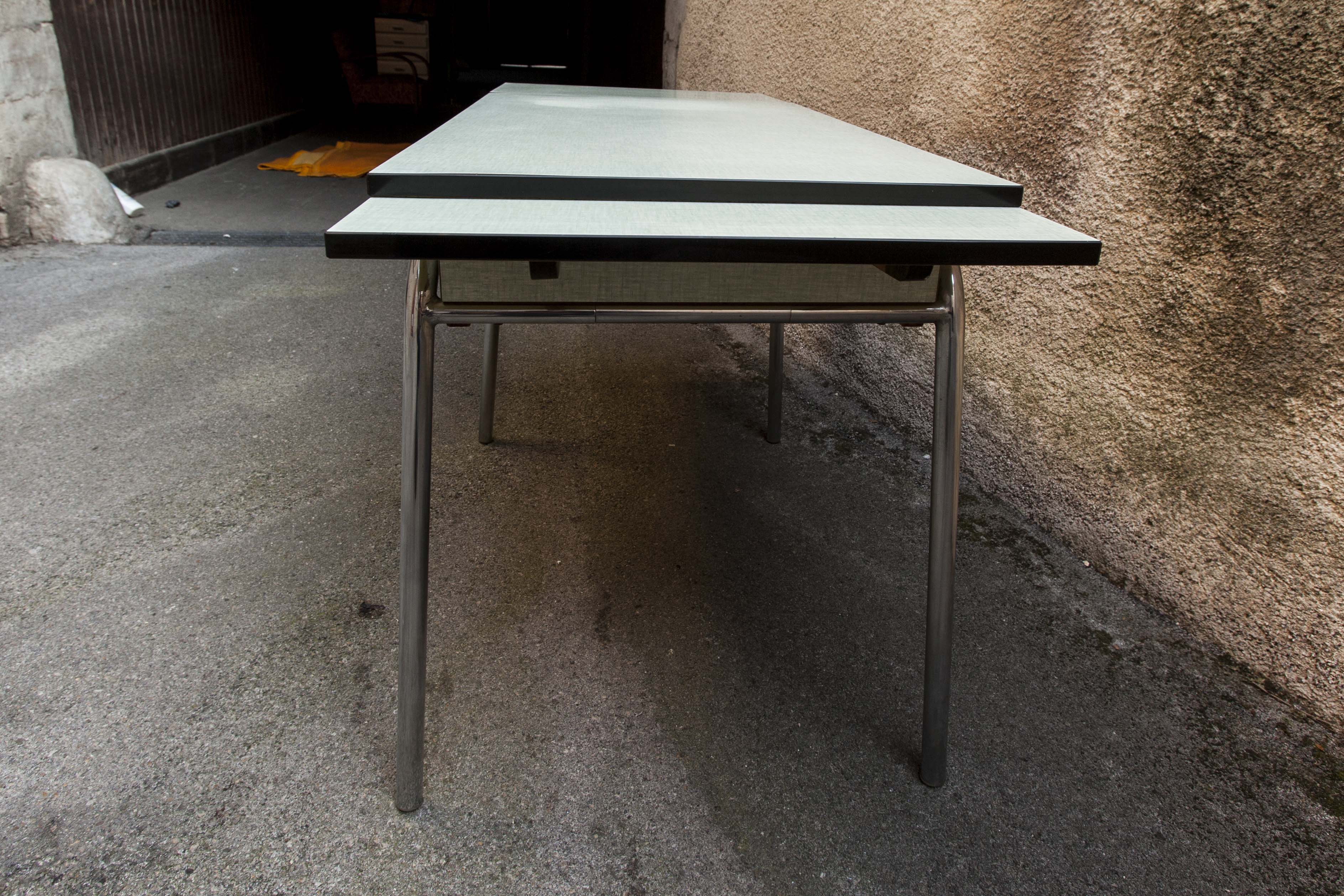 Green formica table, 1970