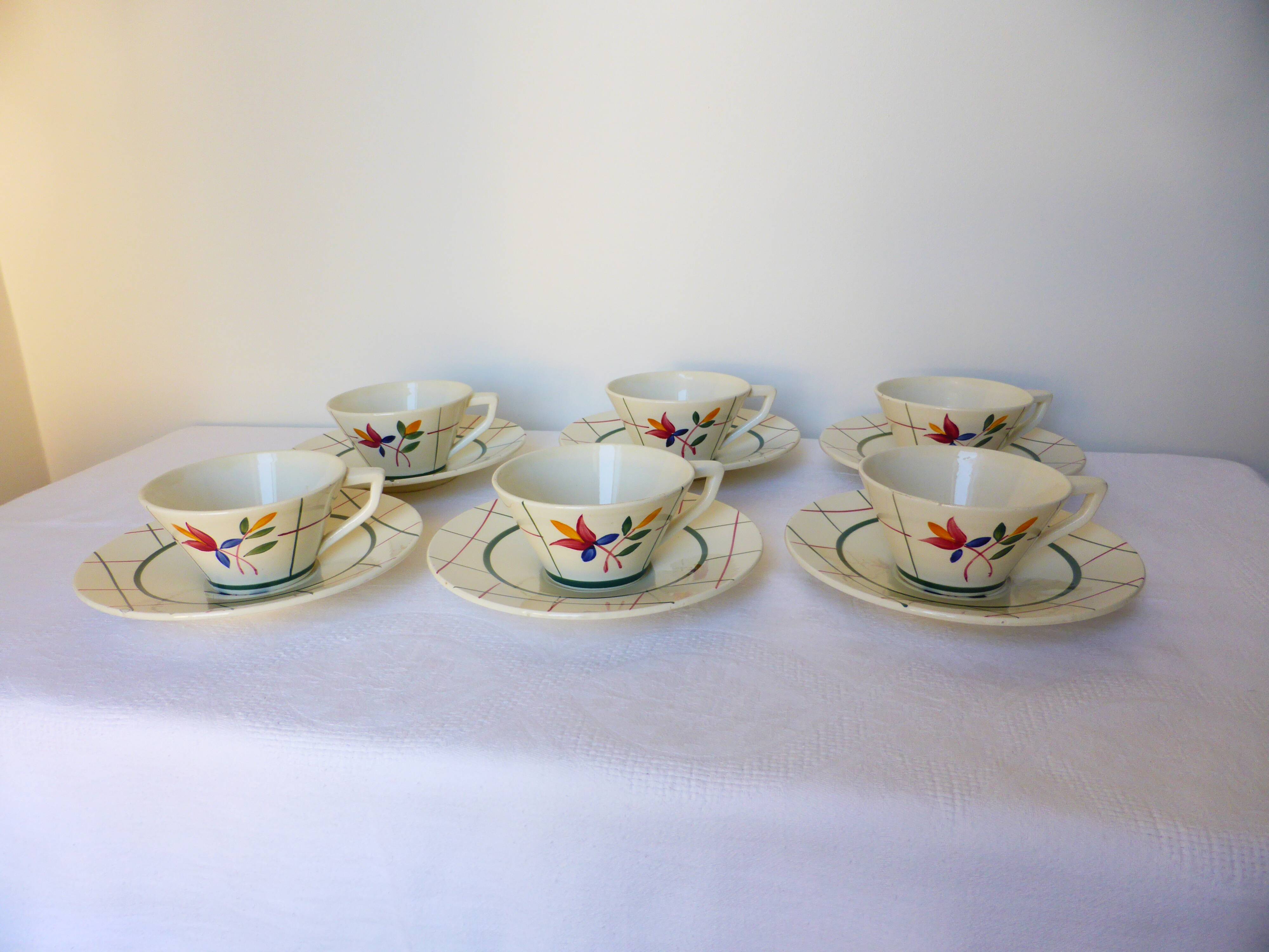 Vintage Gien coffee set, Tamaris model 2106102