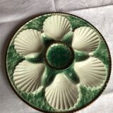 4 vintage oyster plates