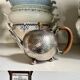Selfish service in hammered silver-plated metal, 1930s - 3 pieces