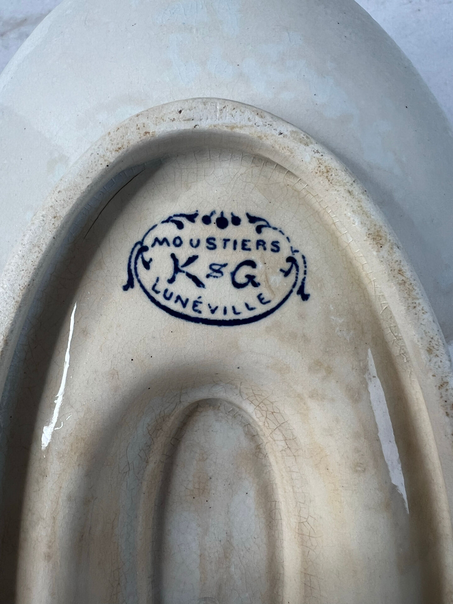Lunéville sauce boat KG Moustier ironstone