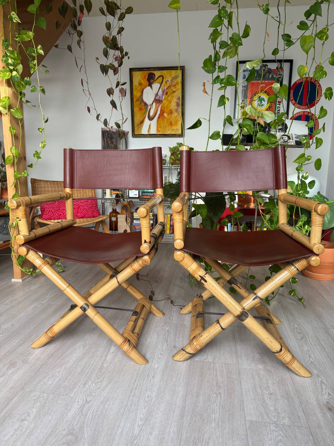 2 Lyda Levi McGuire Director’s Chairs - Leather