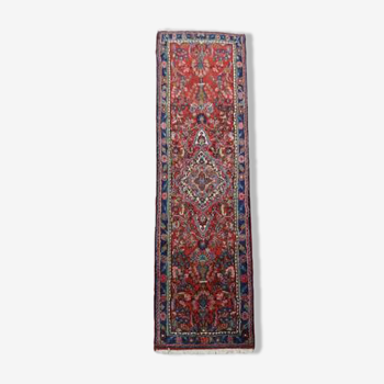 Hand-knotted hallway rug in multiple colors 325 x 85 cm