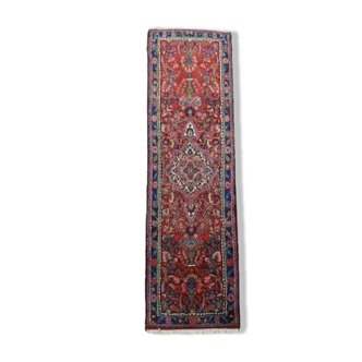 Hand-knotted hallway rug in multiple colors 325 x 85 cm