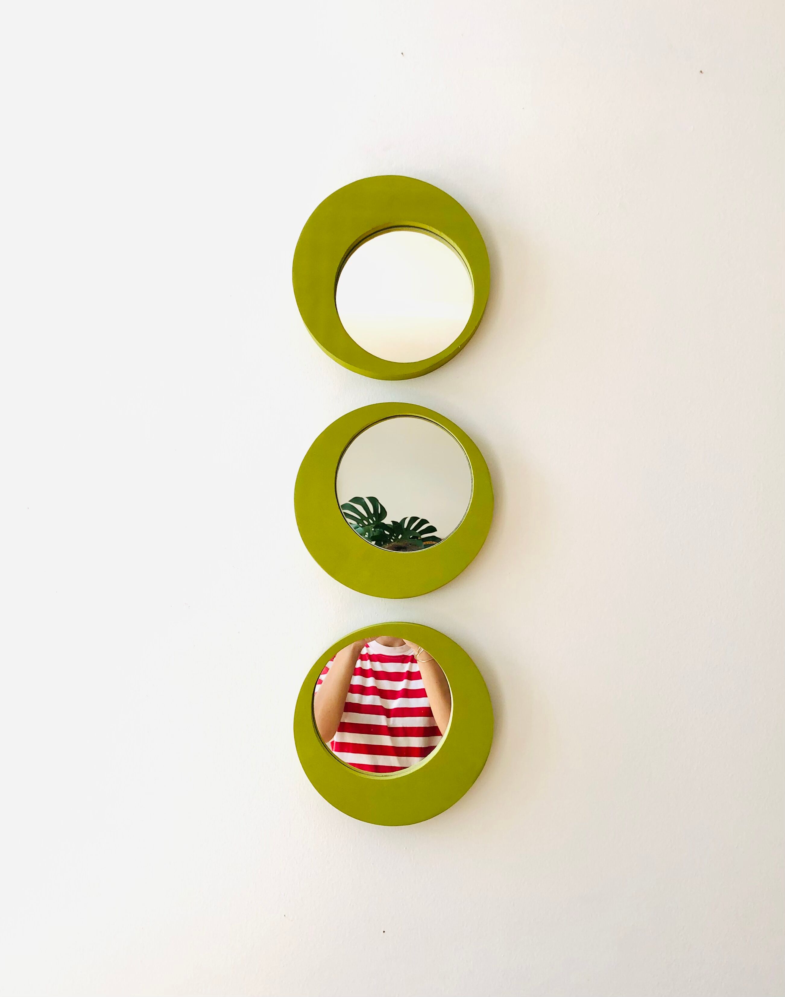 Trio of vintage Ikea wall mirrors