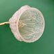 Curved tulip vintage Art Deco wall light in frosted glass