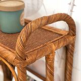 Vintage rattan serving trolley