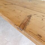 Farmhouse table in raw wood