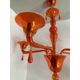 Orange Translucent Glass Chandelier, Contemporary Design