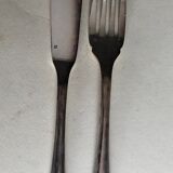 Ménagère Christofle in silver metal model Boréal (132 pieces)