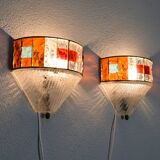 Set of Two Mid-Century Italian Modern Longobard Poliarte Sconces