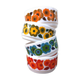 Set of 4 large Lotus Arcopal ramekins