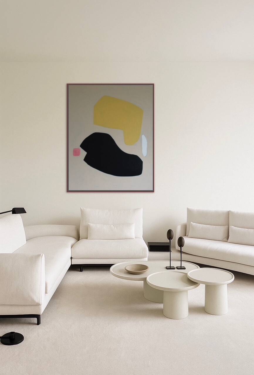 Original abstract on stretched canvas "soft balance"