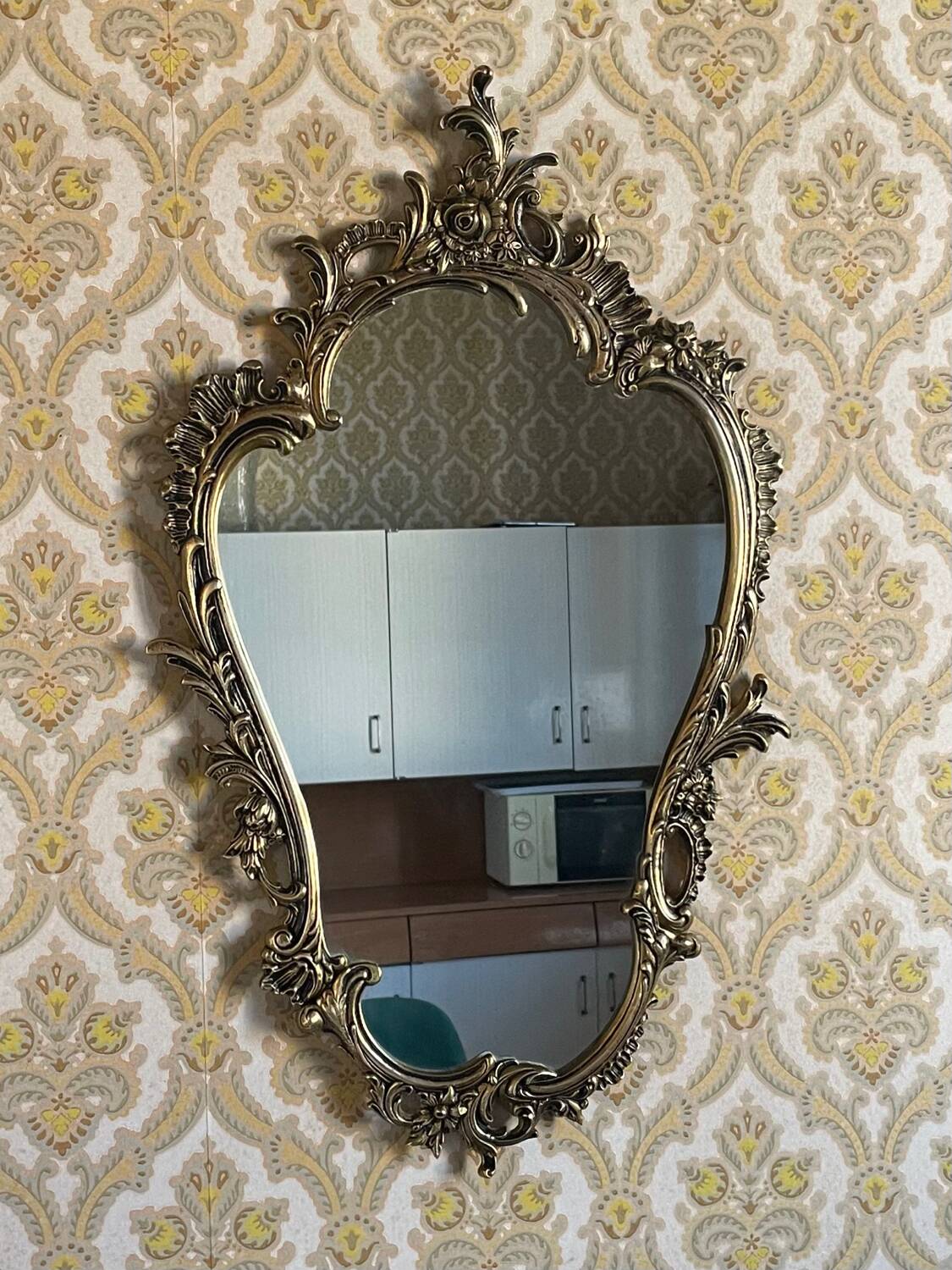 Miroir en bronze, XXème s.