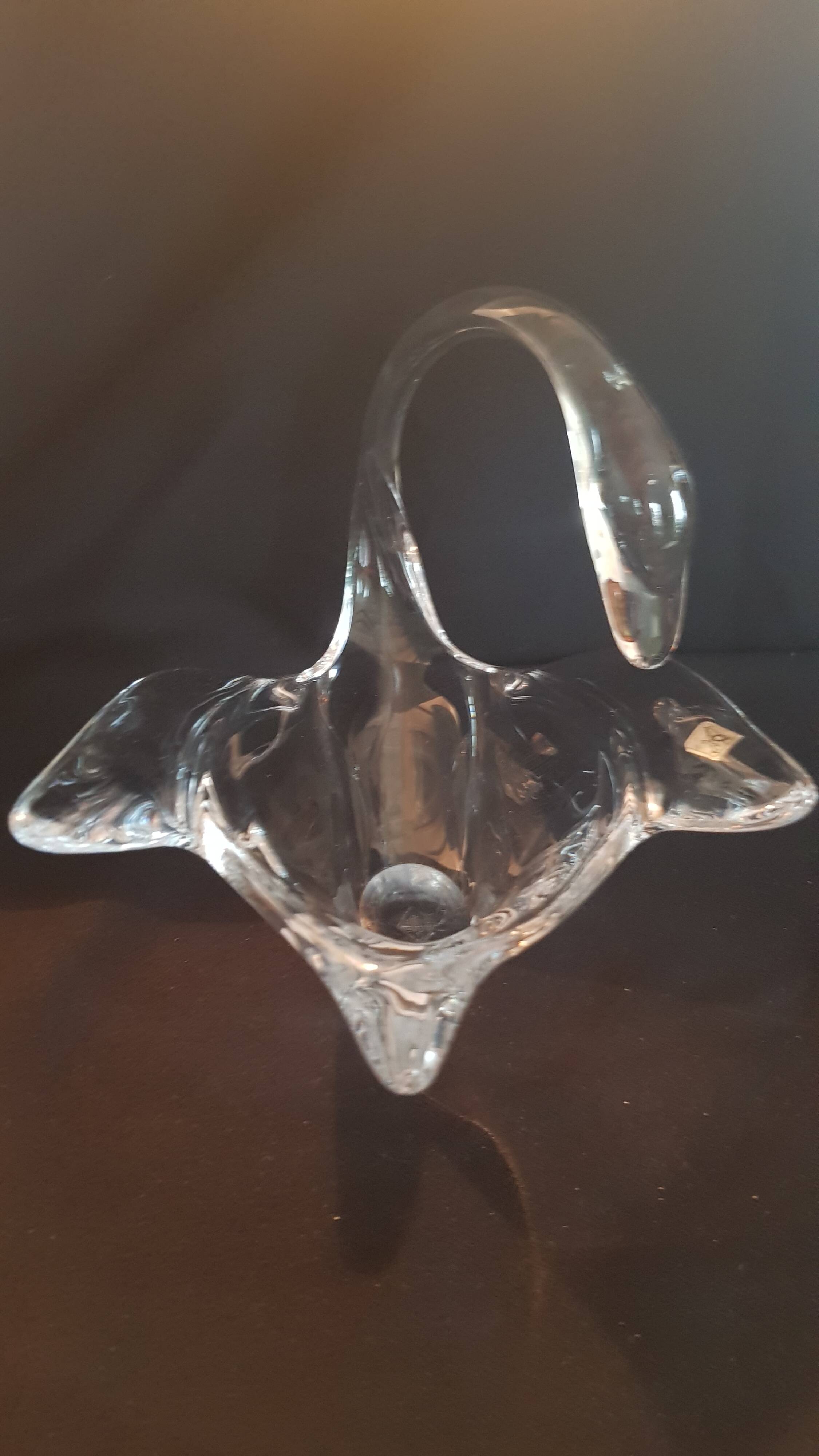 Coupe Vide-poche cristal de Vannes Le Châtel en forme de Cygne
