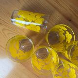 Juice glasses from the 70s flower power