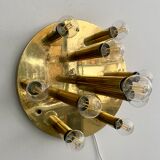 Brass ceiling lightener 10 bulbs 1960